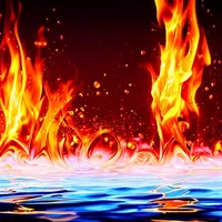 The water is on fire