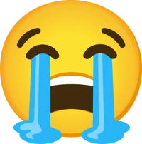 A crying smiley face