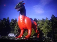 Red and black dragon