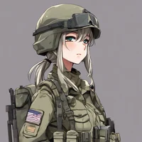 Anime army girl