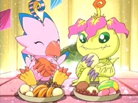 Palmon and Biyomon