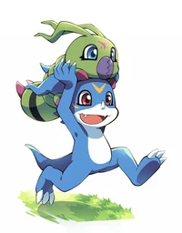 Veemon and Wormmon