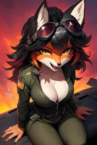 Female furry soldier