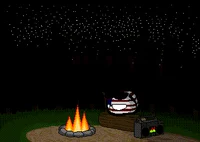 Murica alone at camp