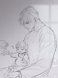 Husband with baby