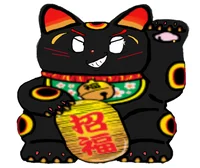 Black maneki neko