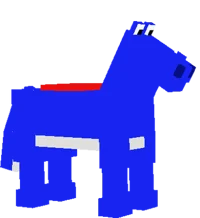 Blue Minecraft Yoshi