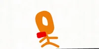 Orange stick figure