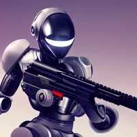 Robot with a gun