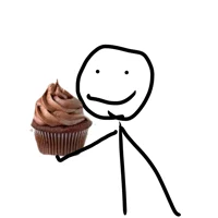 Cupcake stickfigure