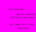 yes and no counter