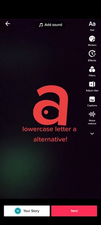 Lowercase letter A