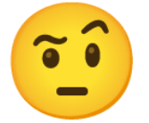 raise eyebrow emoji