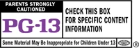 Rated PG-13 changes