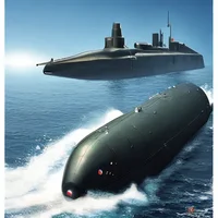 A submarine 3000m 