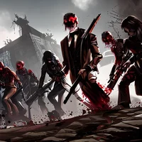A zombie horde