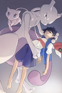 Ash and MewTwo 