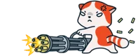 Cat with a minigun