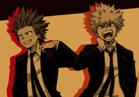 Kirishima and Bakugo