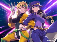 Dio and Jotaro fem