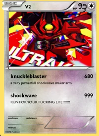 V2 but pokemon card