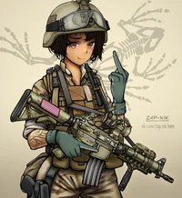 A girl marine 