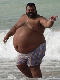 Fat lifeguard