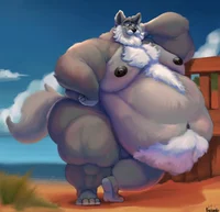 Obese wolf