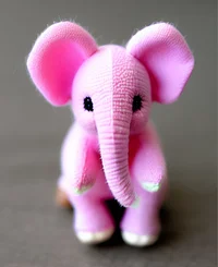 Tiny pink elephant