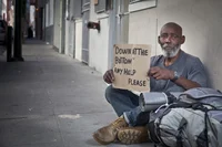 homeless drug addict