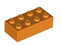 Orange lego brick