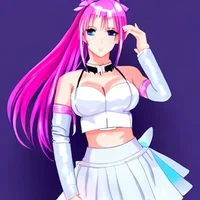 Pink haired demoness