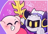 Kirby an Meta Knight