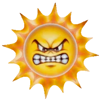 Angry sun