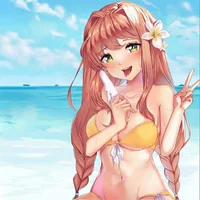 Monika at the beach