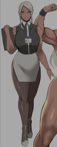 Muscular Office Lady