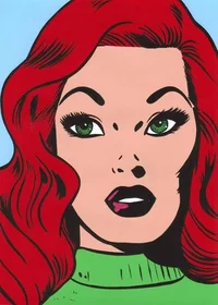 Retro Redhead girl