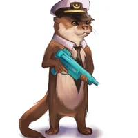 Otter with a gun