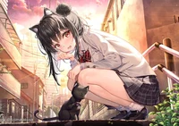 Tsundere catgirl