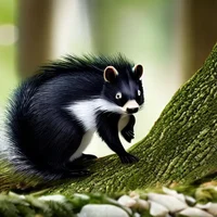 Wild skunk
