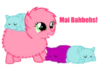 Cute fluffy ponies