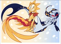 Merman sun and moon