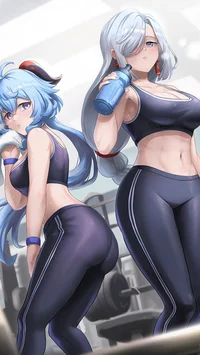 Ganyu and shenhe gym