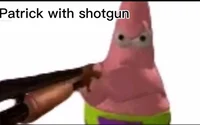 Patrick with a gun