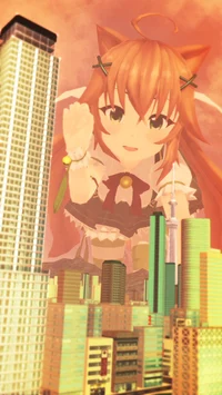 Giantess Catgirl
