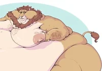 Obese lion