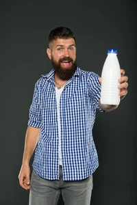 Your dad with milk