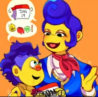 Wally and yellow guy