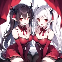 Vampire twin girls