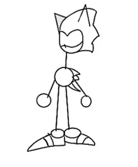 fake sonic sketch